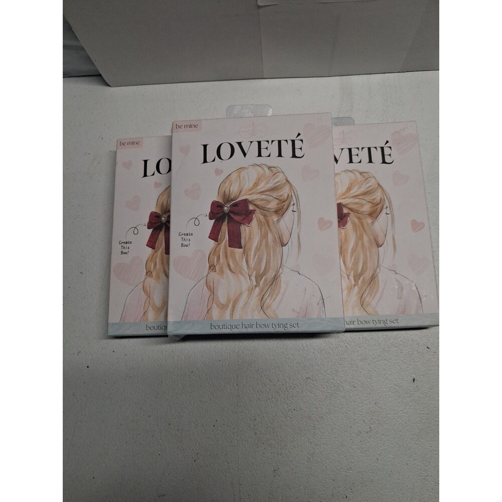 3 Lovete Boutique Hair Bow Tying Set - Be Mine